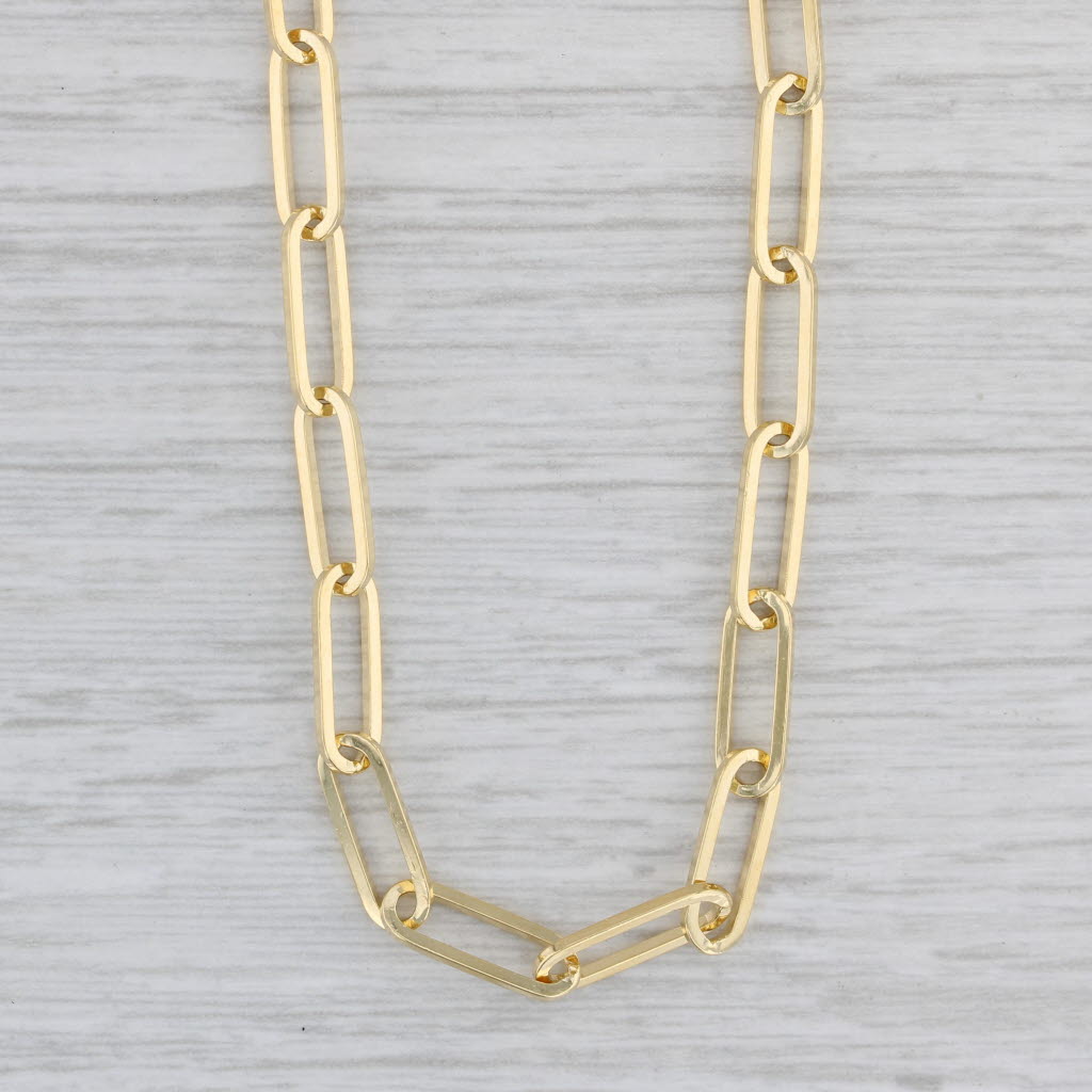 New Paperclip Chain Necklace 14k Yellow Gold 20 4.1mm