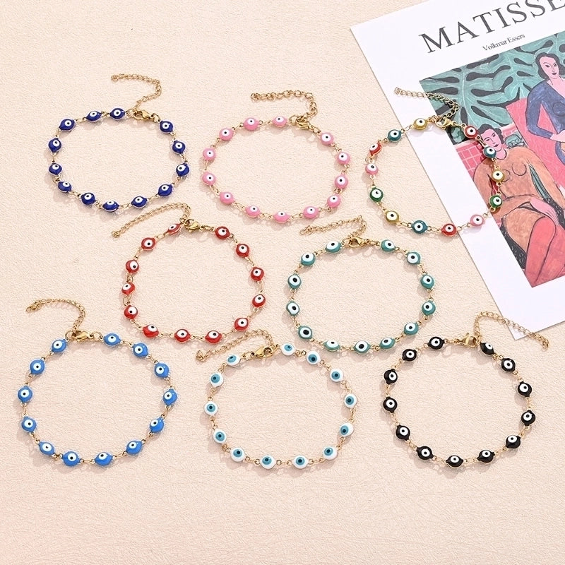 Casual Modern Style Minimalist Round Eye 304 Stainless Steel 18K Gold Plated Bracelets In Bulk