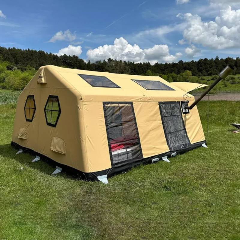 🏕️Light luxury fortress|Inflatable instant molding🔄Double door panoramic view|Available in all seasons❄️☀️