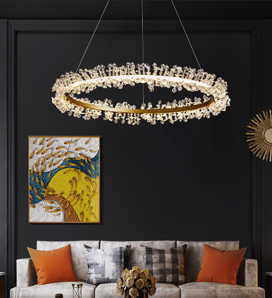 Andrine | Modern Chandelier with Crystal Beads