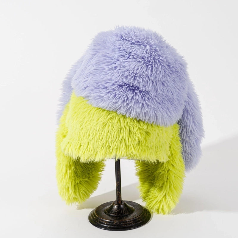 Women's Exaggerated Punk Streetwear Solid Color Eaveless Wool Cap