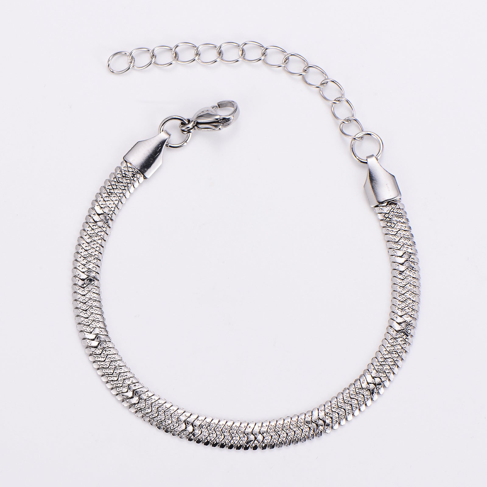 Aml Stainless Steel Batch Pattern Blade Sweater Chain Simple Ladies Clavicle Chain Fashion Flat Snake Stainless Steel Snake