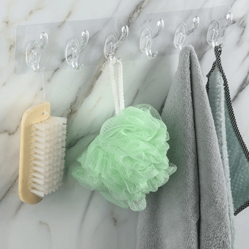 Multifunctional Transparent 6 Hooks ⚡