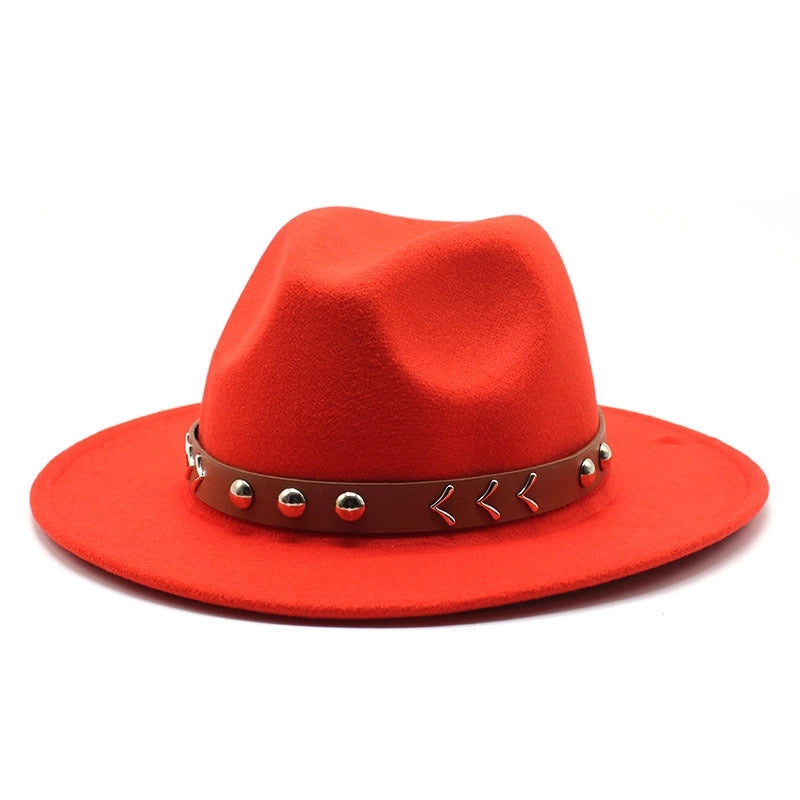 Wool Top Hat Autumn And Winter Casual Big Brim Men's And Women's Retro Felt Hat Fashion Trend Jazz Hat