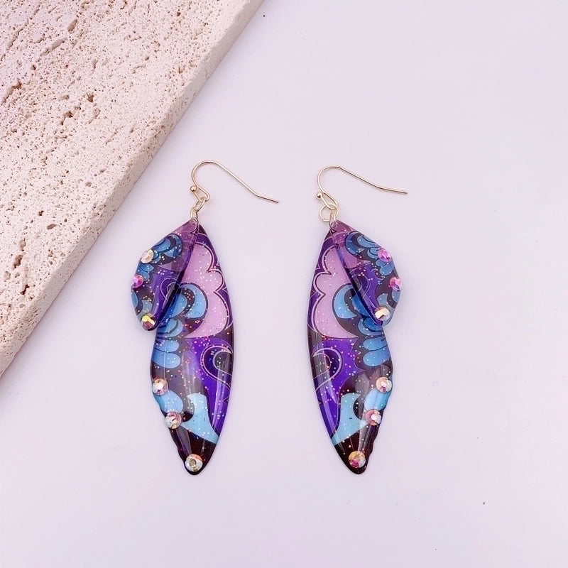 1 Pair Minimalist Wings Copper Epoxy Women's Drop Earrings