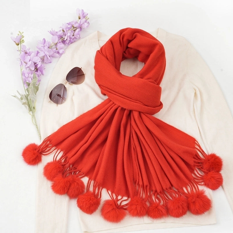 Women's Casual Minimalist Solid Color Imitation Cashmere Scarf