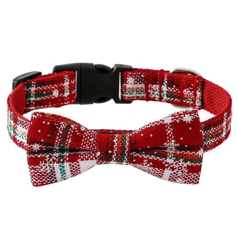 British Style Nylon Christmas Lattice Pet Collar 1 Piece