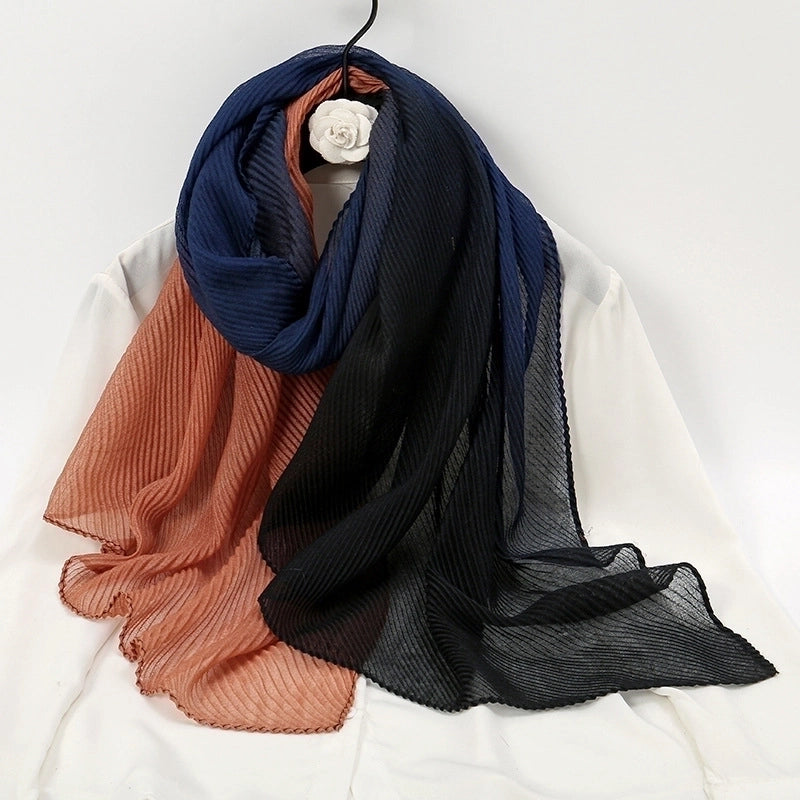 Women's Minimalist Gradient Color Rayon Polyester Printing Scarf
