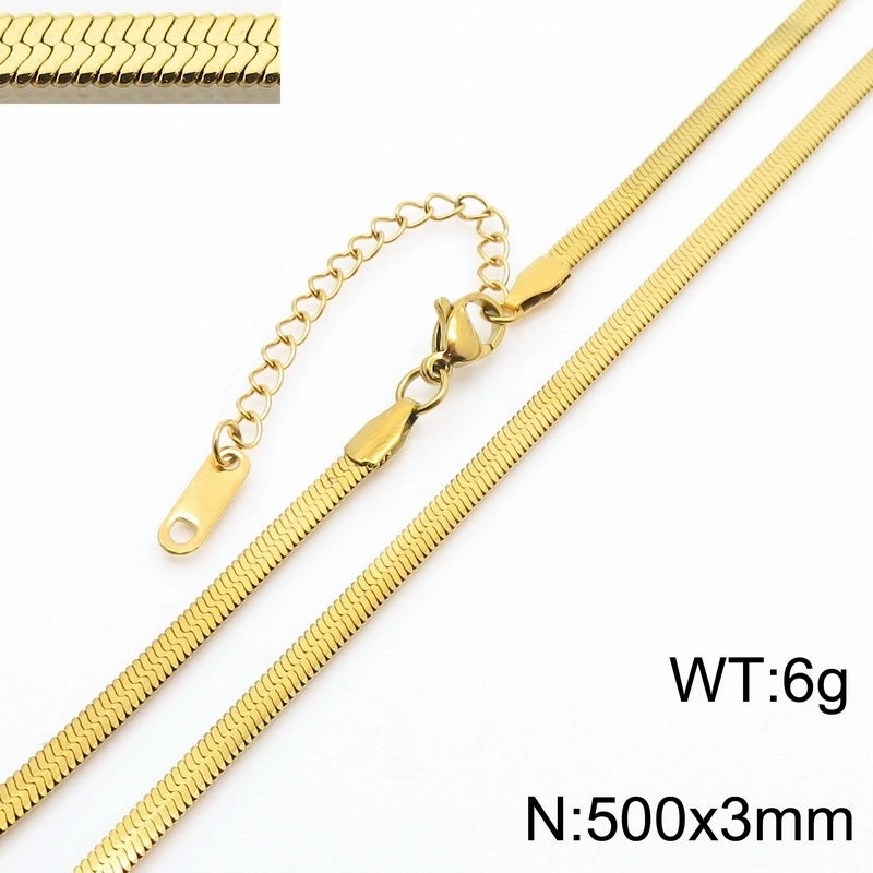 Minimalist Geometric 304 Stainless Steel 18K Gold Plated Necklace