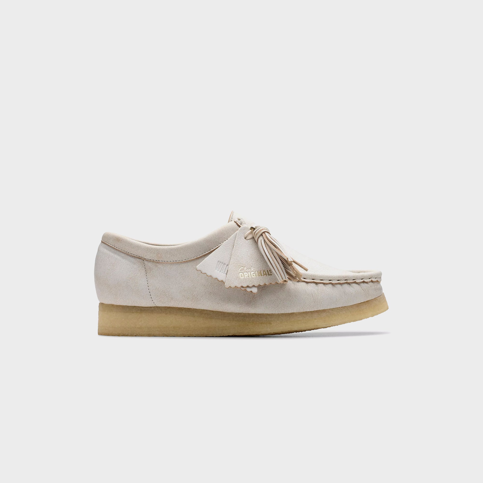 Clarks Wallabee - White Leather