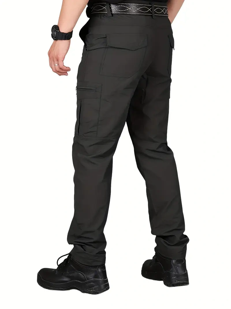 Men's Breathable Summer Casual Trousers with Multi-Pocket Design