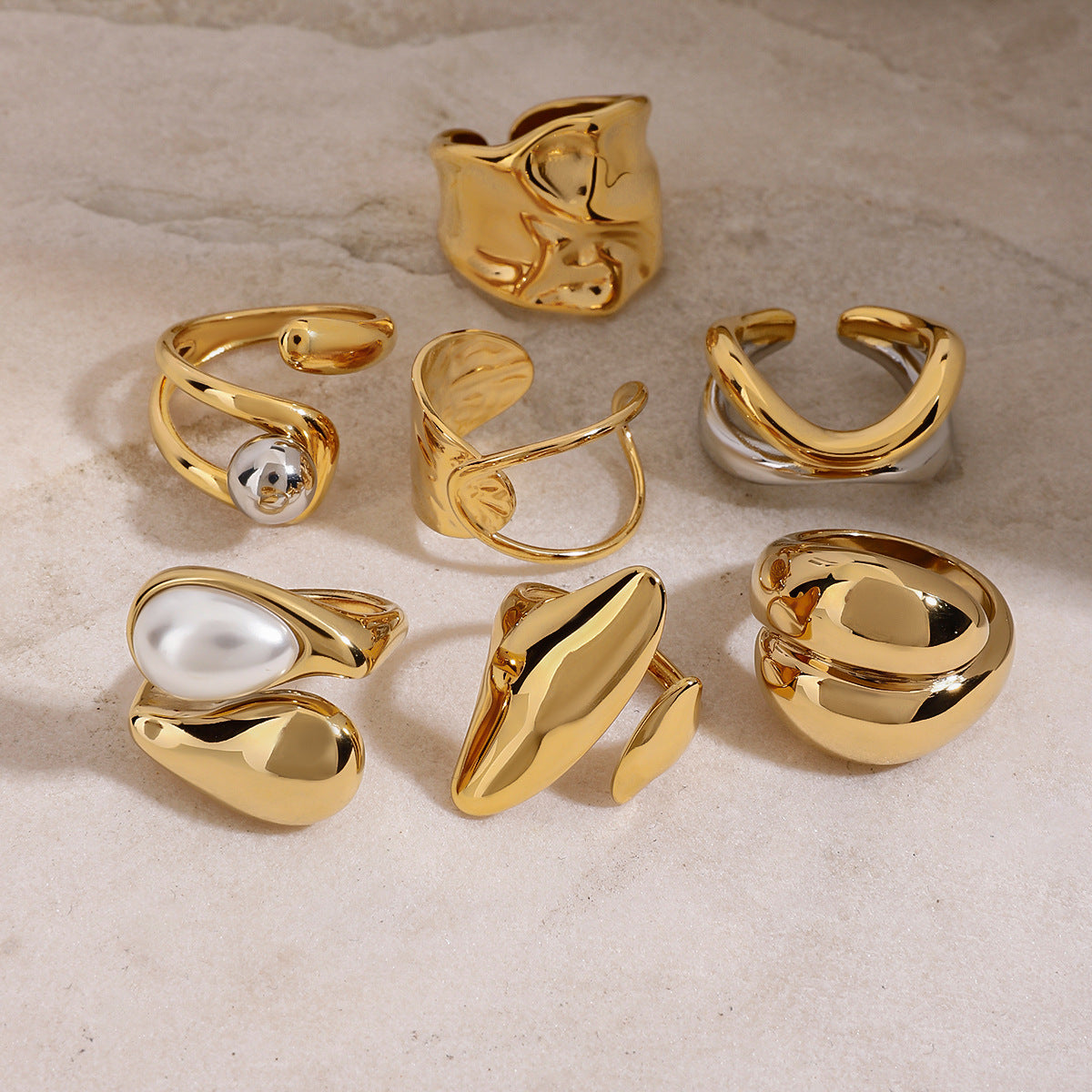 Stainless Steel Ring Titanium Steel Jewelry Female Niche Design Ring Rings