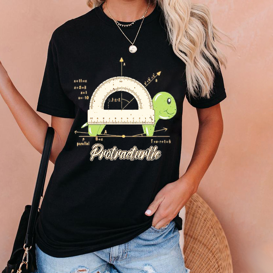 Math Protractor Turtle T-Shirt