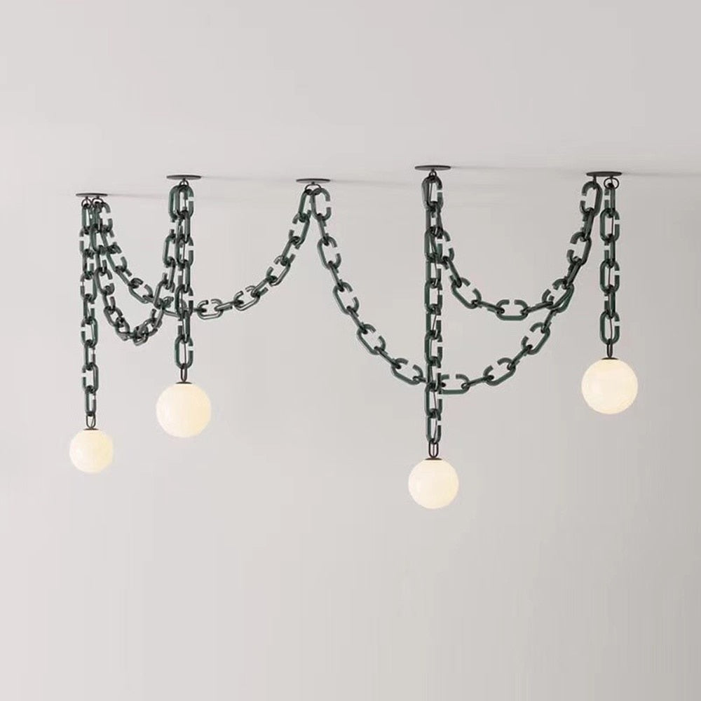 Modern Art Bubble Chain Ceiling Chandelier Hanging LED Lamps