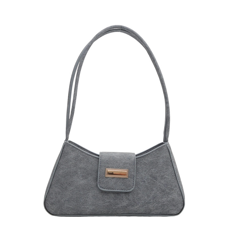 Women's Medium Pu Leather Solid Color Streetwear Zipper Underarm Bag