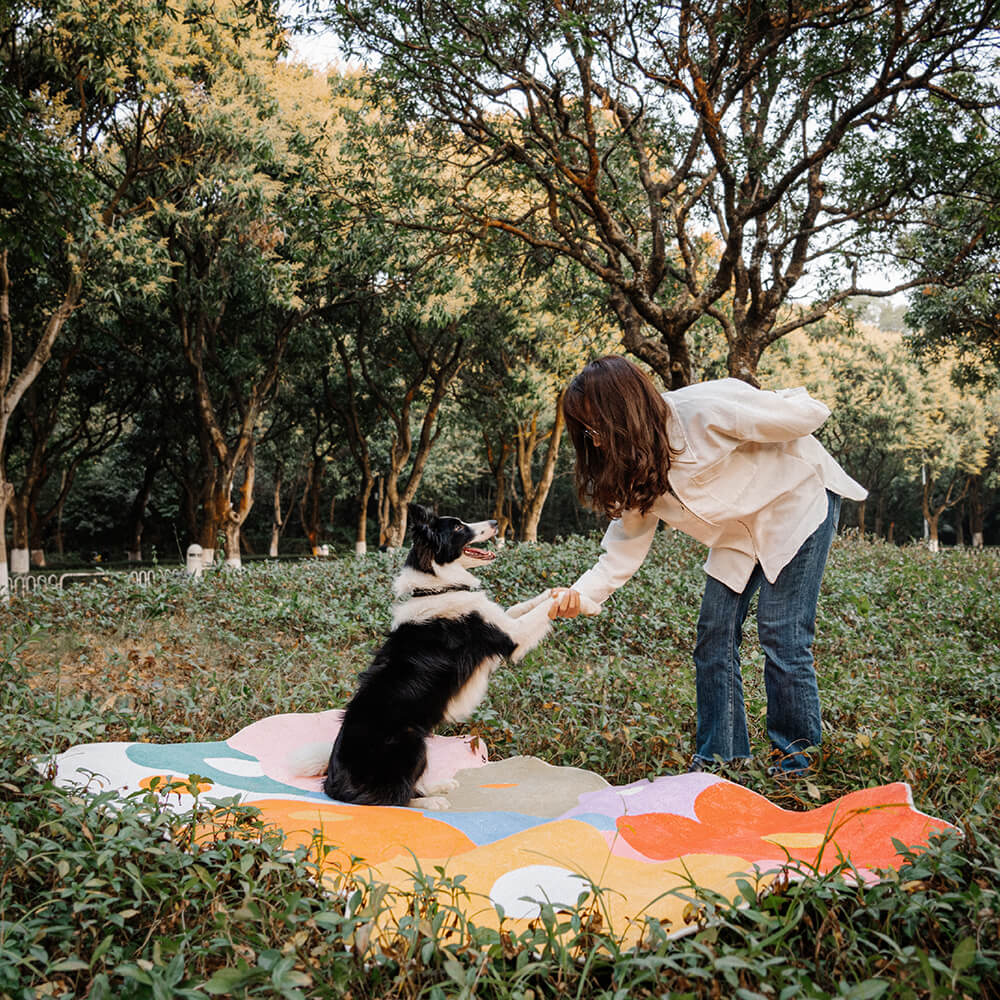 Flower Rug Tufted Pet Mat Pet Rug