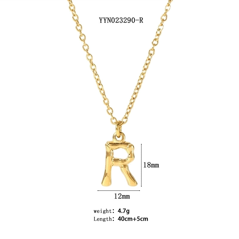 304 Stainless Steel 18K Gold Plated Minimalist Plating Letter Sweater Chain