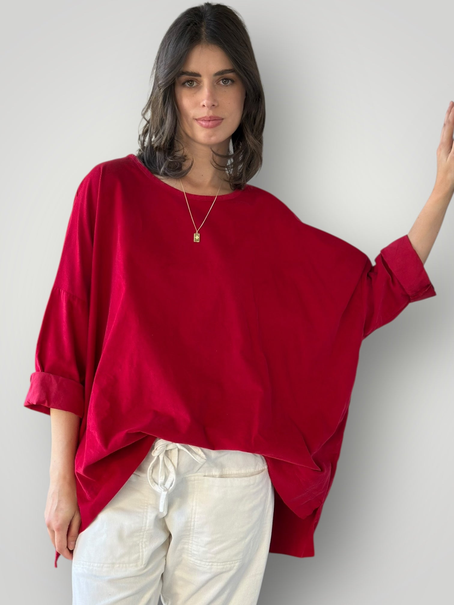 hunter top - winter red cord