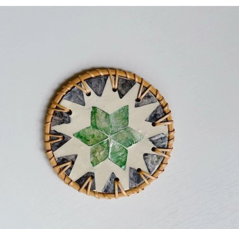 Casual Retro Flower Wood Placemat 1 Piece