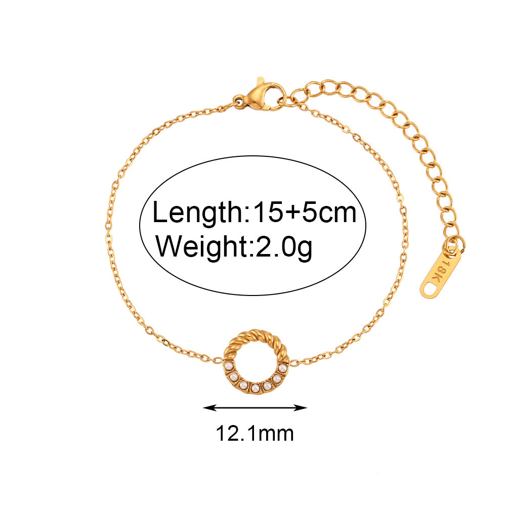 Fashion Geometric Stainless Steel 18K Gold Plated Necklaces