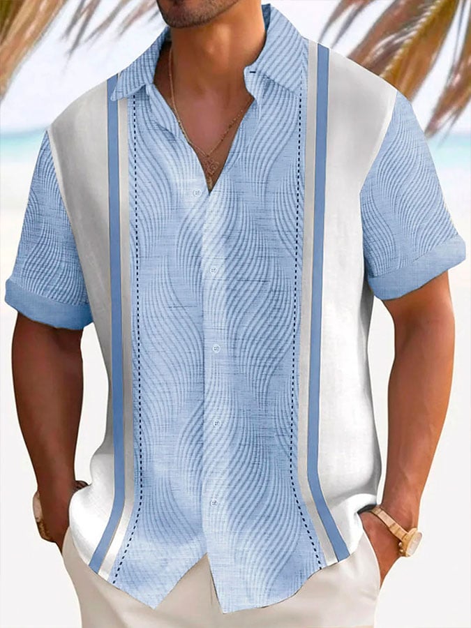 Men's casual holiday short-sleeved shirt