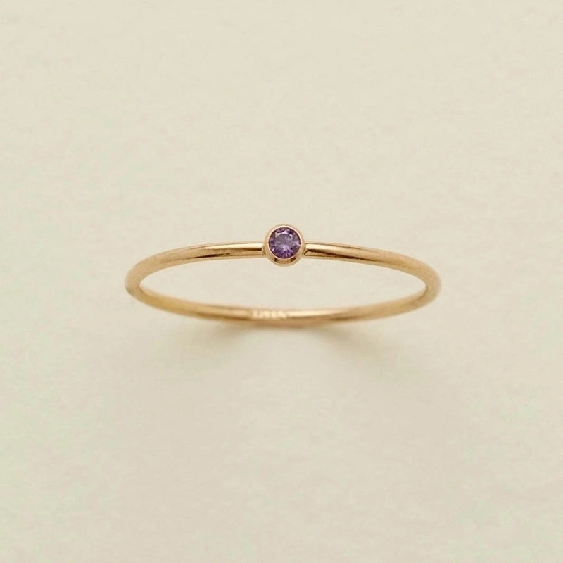304 Stainless Steel Gold Plated Retro Plating Inlay Solid Color Zircon Rings