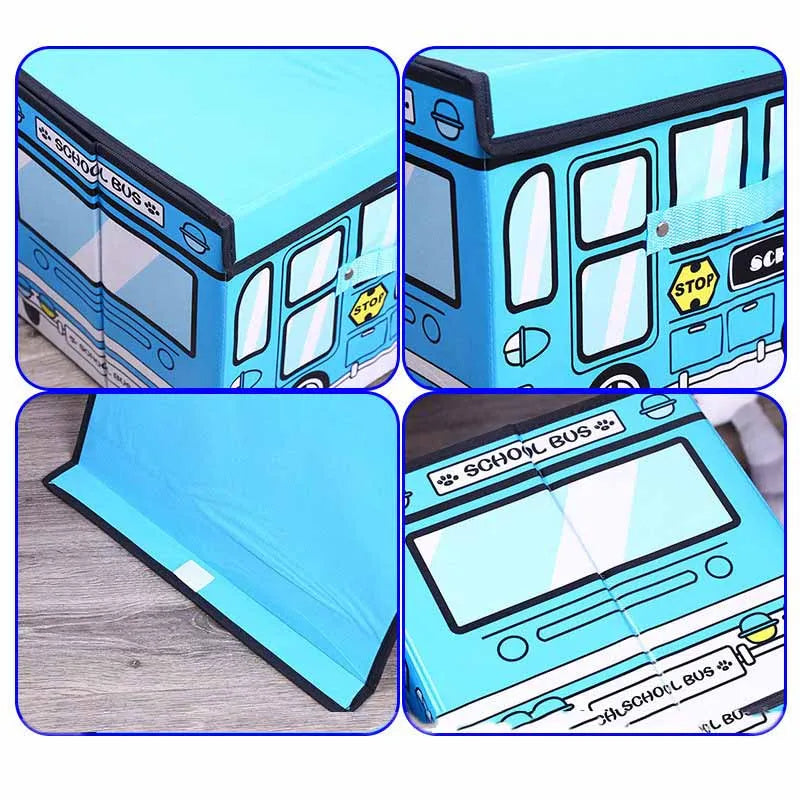 Foldable School Bus Non-woven Storage Box