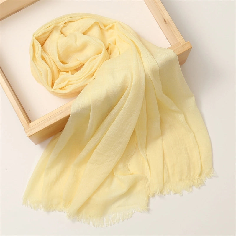 Women's Basic Solid Color Polyester Scarf