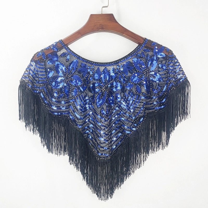 Sequined Shawl Tassel Ladies Summer Sunscreen Thin Coat Mesh Embroidered Beads Outside The Dress Europe And The United States