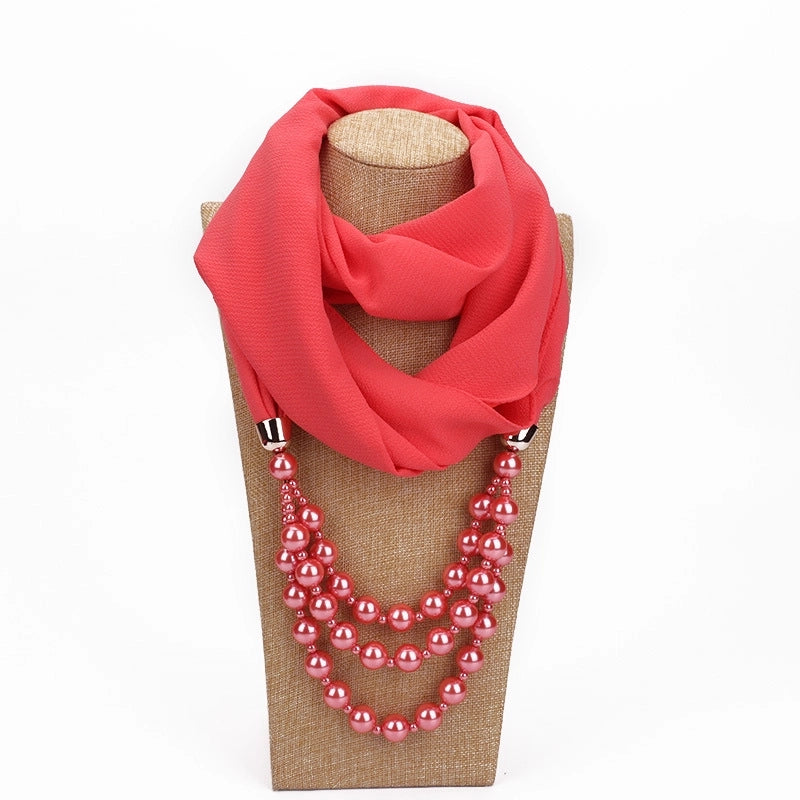 Women's Streetwear Solid Color Chiffon Patchwork Winter Scarves