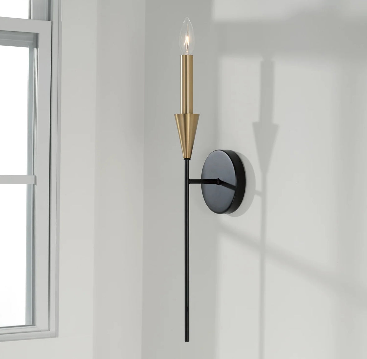 Modern Black & Gold Wall Sconce