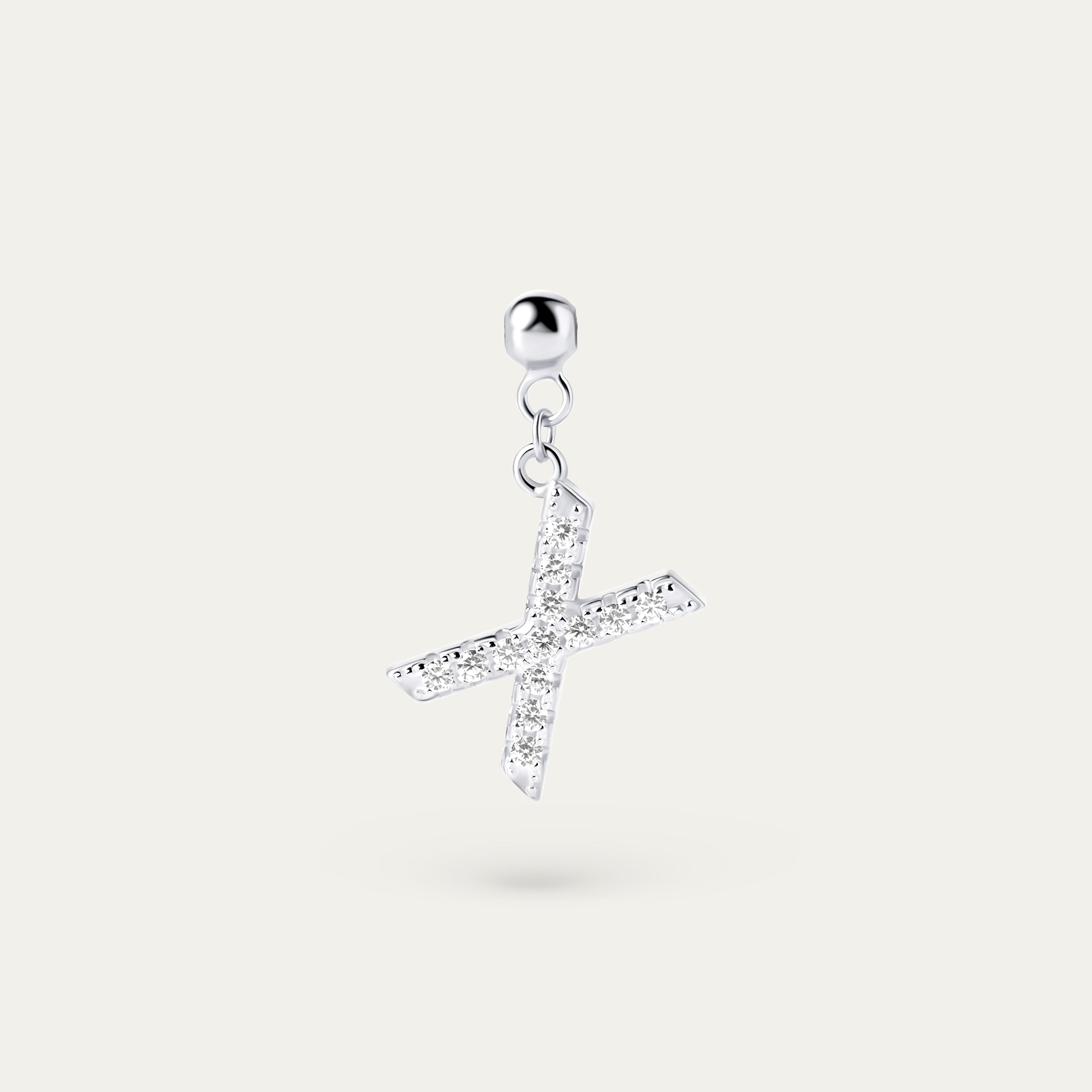 Onoma X CZ Charm (925 Sterling Silver)