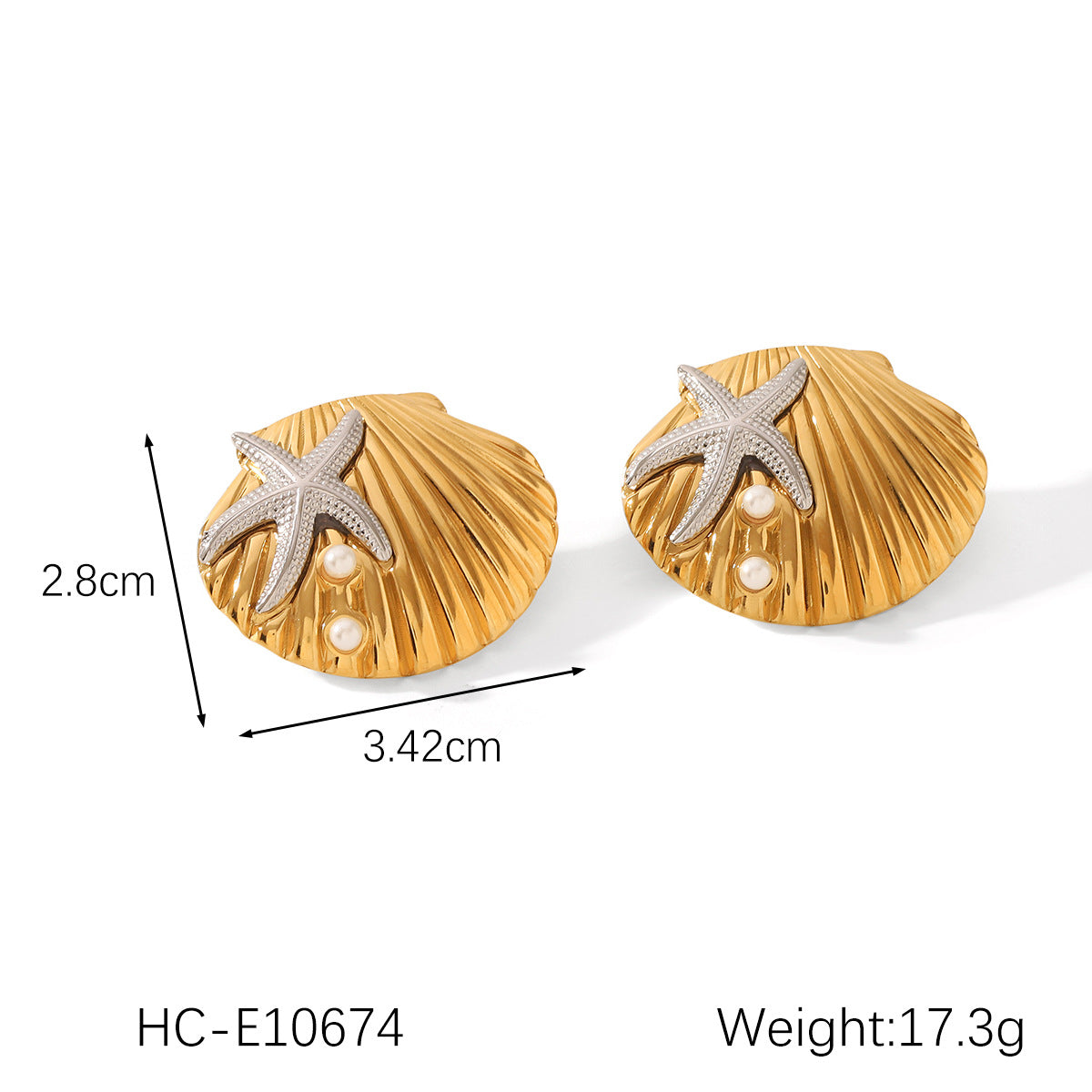 Gold And Silver Color Matching Geometric Stainless Steel Earrings For Women Niche Titanium Steel Earrings
