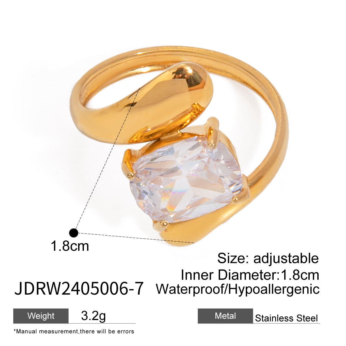 Jie Ding Zircon Ring Titanium Steel Jewelry Stainless Steel Rings