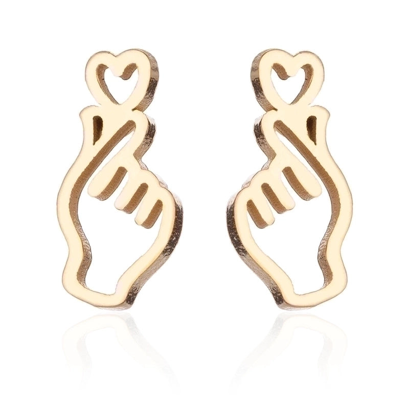 Minimalist  Geometric 304 Stainless Steel No Inlaid 18K Gold Plated Ear Studs