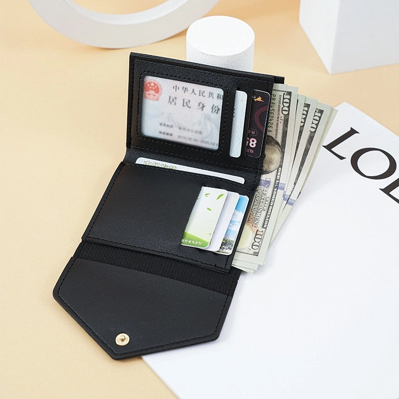 Women's Solid Color Pu Leather Buckle Coin Purses