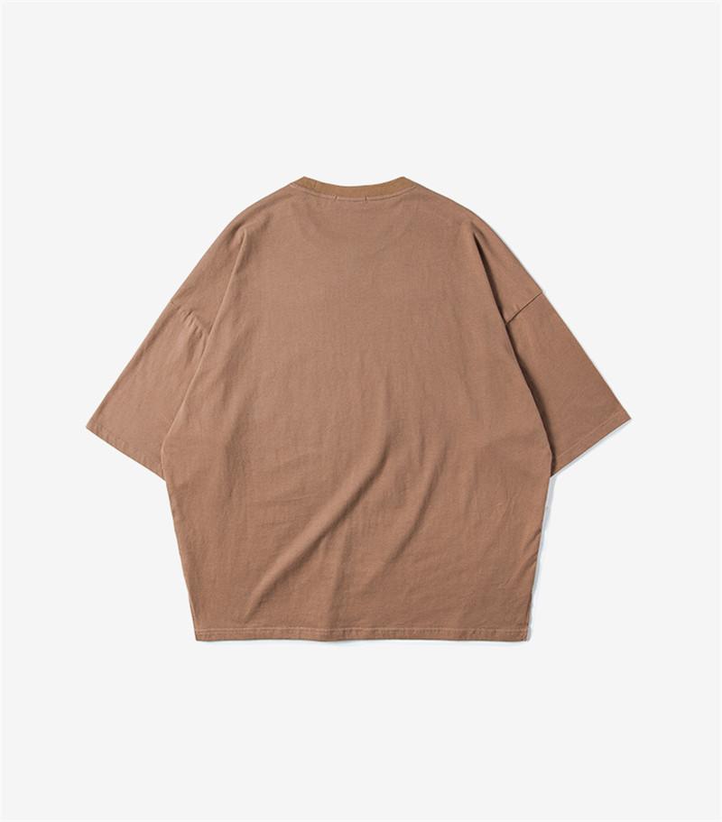 Solid Drop Shoulder Oversized Tee