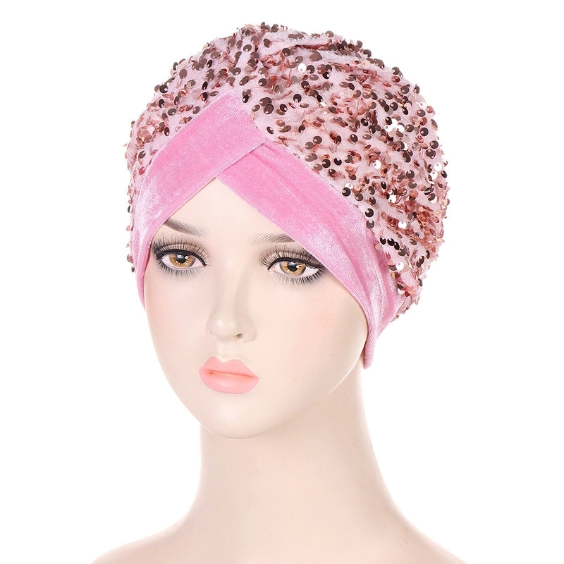 New Multi-color Flannel Front And Back Needle Cap Muslim Fashion Embroidered Turban Cap Spot