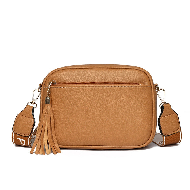 Women's Small Pu Leather Solid Color Vintage Style Streetwear Square Zipper Crossbody Bag