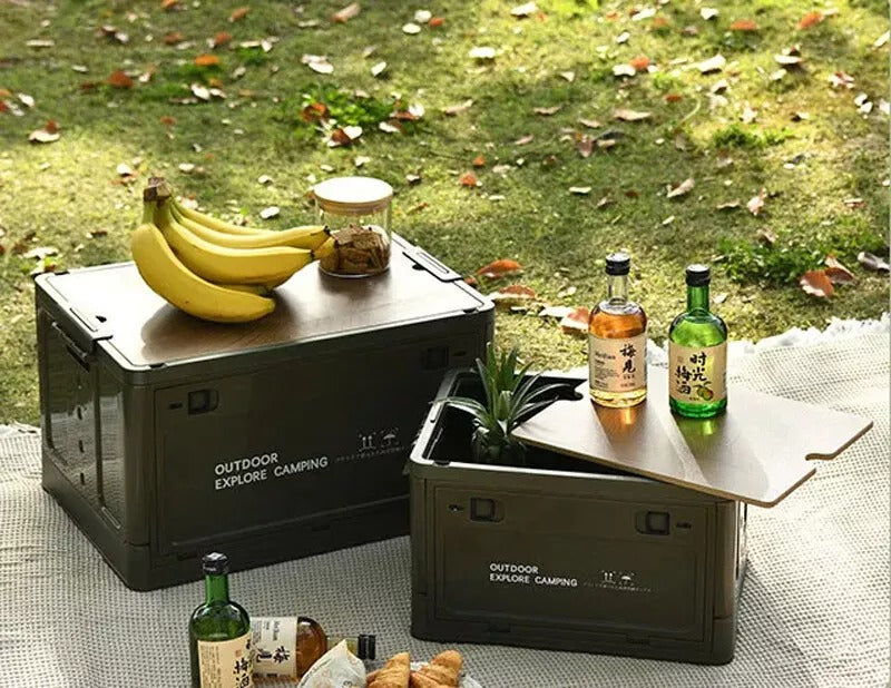 Foldable Outdoor Camping Storage Box. Portable Picnic Folding Box With Large Capacity. Organize Your Home & Car