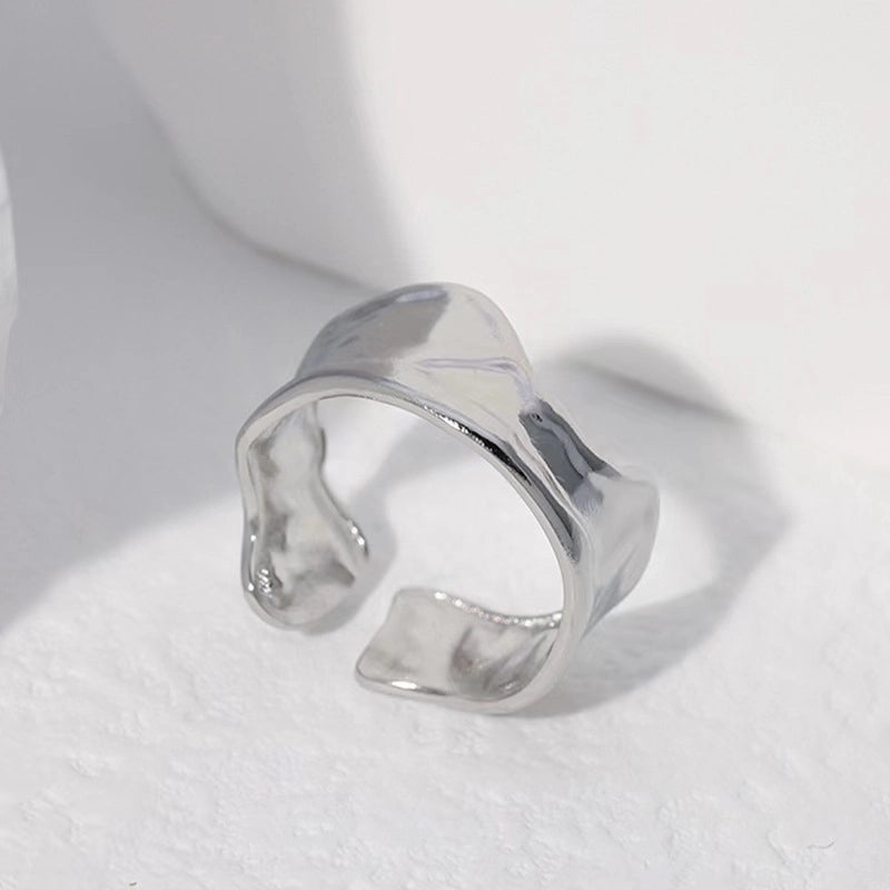 Retro Geometric Stainless Steel Gold Plated Plating Open Rings
