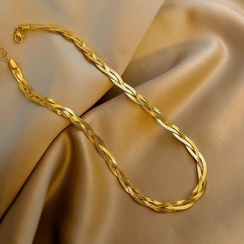 Vintage Style Geometric Solid Color Stainless Steel Plating Necklace