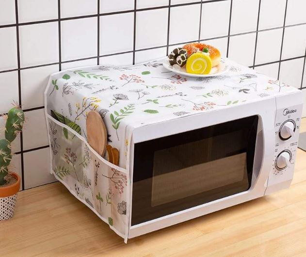 Waterproof Microwave Oven Cover With Side Pockets