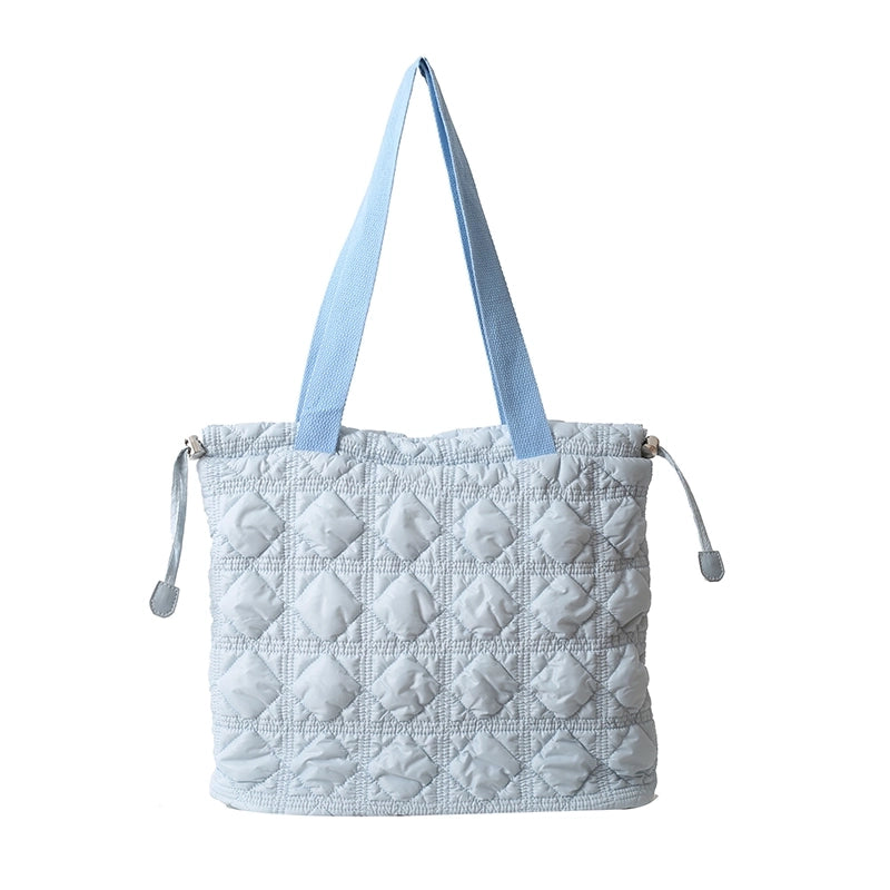Women's Cotton Solid Color Classic Style String Shoulder Bag