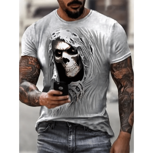 Mens skull print cozy T-shirt