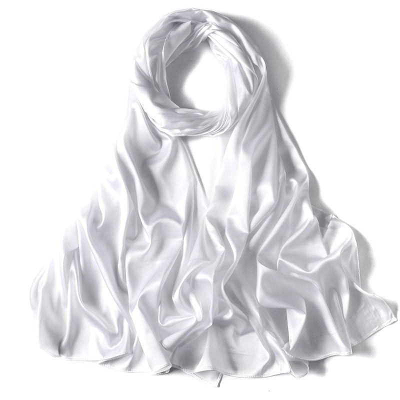 Women's Streetwear Solid Color Satin Winter Scarves