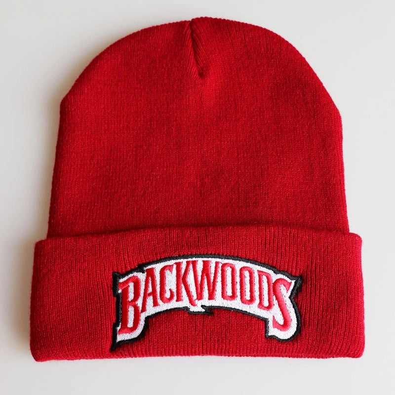 New Autumn And Winter Men's And Women's Warm Wool Hat BACKWOODS Letter Embroidery Men's And Women's Knitted Hat Pullover Hat