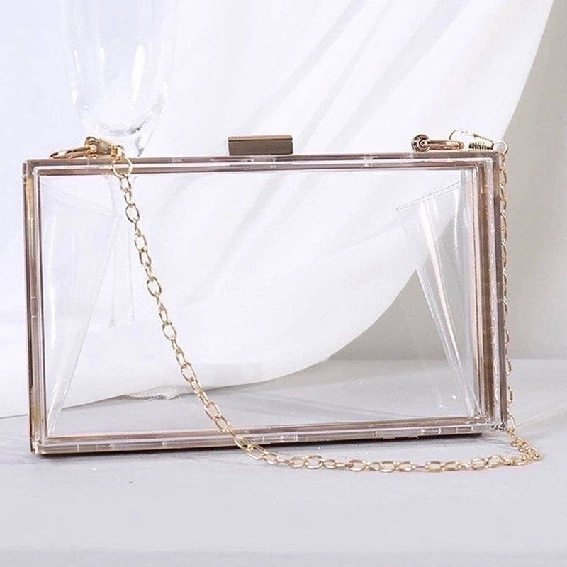 Transparent Arylic Transparent Square Evening Bags