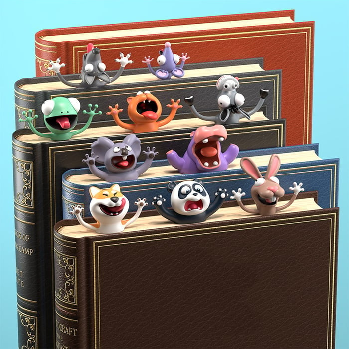 😹2024 New 3D wacky bookmarks make reading more fun