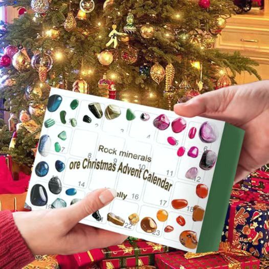 (🎅Early Xmas Sale - Save 49% OFF🎅)Crystal ore Advent Calendar 2023-Contains 24 Crystal ore gifts